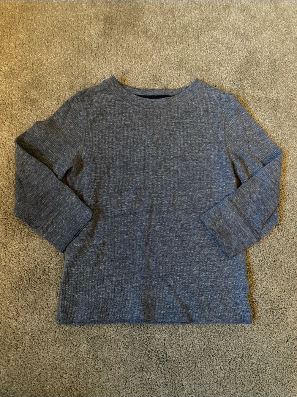 Cat & Jack 2T Long Sleeve Crewneck Shirt - Heather Navy